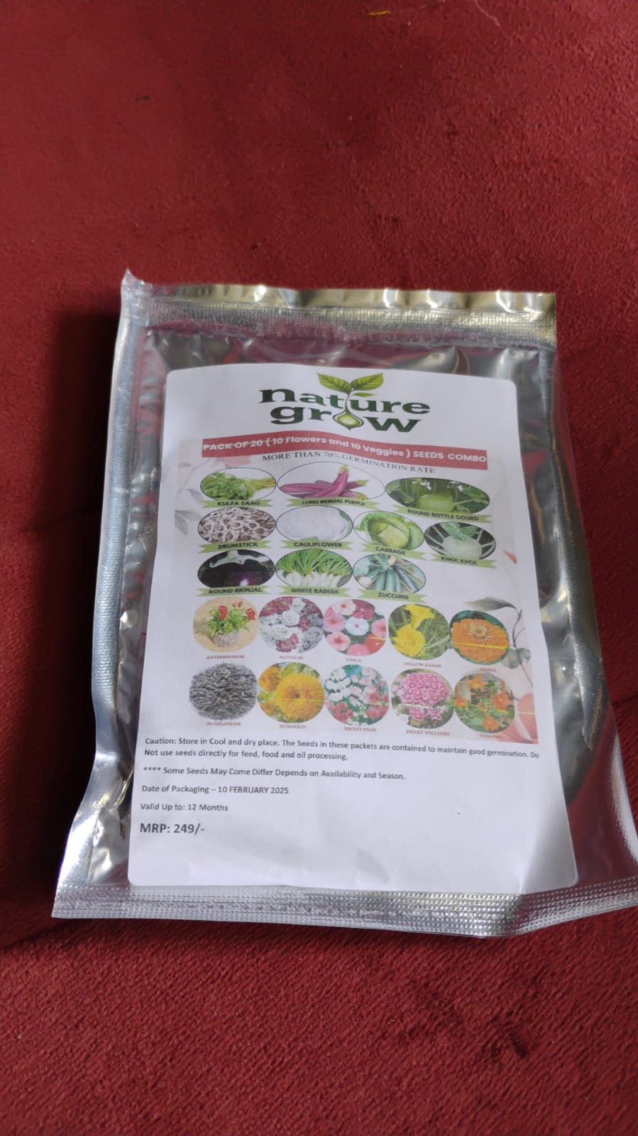 20 Varieties of Vegetable & Flower Seeds Combo (1 Pkt. / 20 Varieties) 20 Varieties of Vegetable & Flower Seeds Combo (1 Pkt. / 20 Varieties)